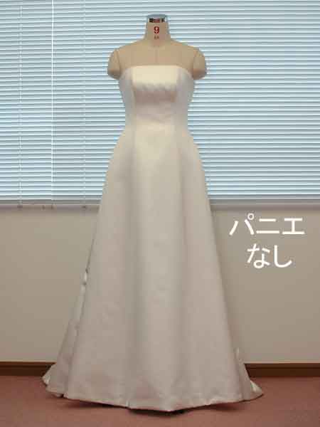 【楽天市場】Aラインパニエ ウエディング （白 ロング ウエディング ウェディング ブライダル 結婚式 二次会 パーティー 発表会 演奏会