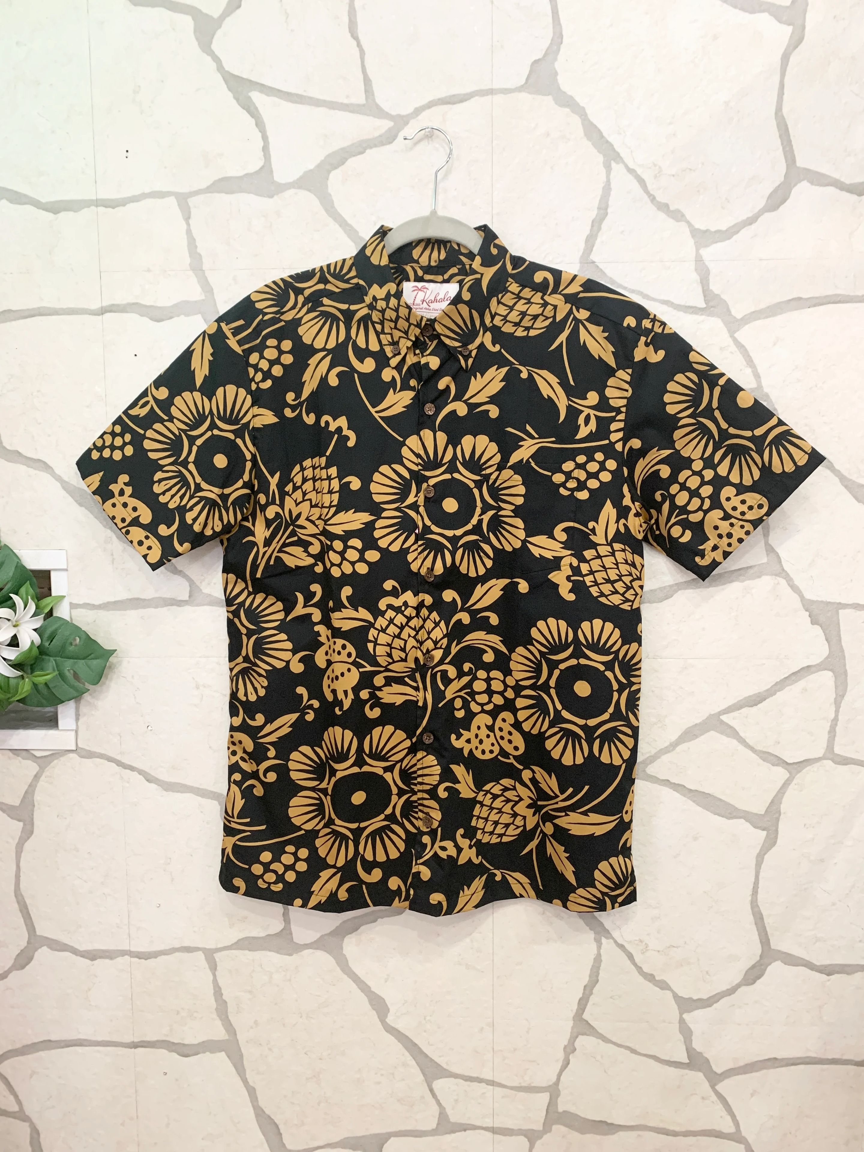 KAHALA アロハシャツ kipa mai 90th　ボタンダウン｜Mariees
