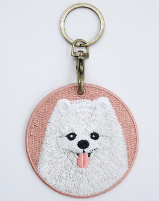 楽天市場】バーニーズキーホルダー シルク両面刺繍 犬