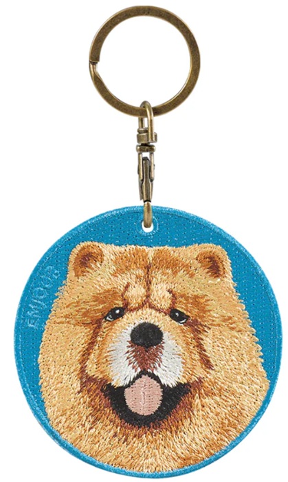 楽天市場】デコピン キーホルダー シルク両面刺繍 犬キーホルダー