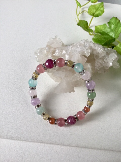 個性的❣️天然本翡翠 色合い藍紫色味の長寿龟殻ブレスレット 楽天