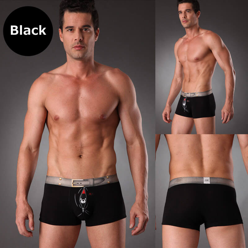 楽天市場 3枚セット ユニークなデザイン おしゃれ メンズ下着 くまのボクサーパンツ Marineblue