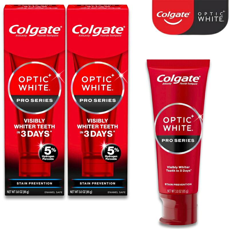 【P2倍+送料無料】コルゲート Colgate オプティックホワイト プロシリーズ 歯磨き粉 85g 選べる1本/2本/3本/6本/12本 海外仕様 ハミガキ オーラルケア ヴィーガン 正規品 メール便 送料無料 まとめ買い Colgate Optic White Pro Series 85g