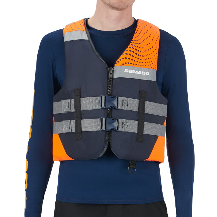 SEA-DOO(シードゥ)ライフジャケット ナイロン(ユニセックス)Motion PFD(ネイビー)#285976 JCI認定型(PWC)|Marine Days
