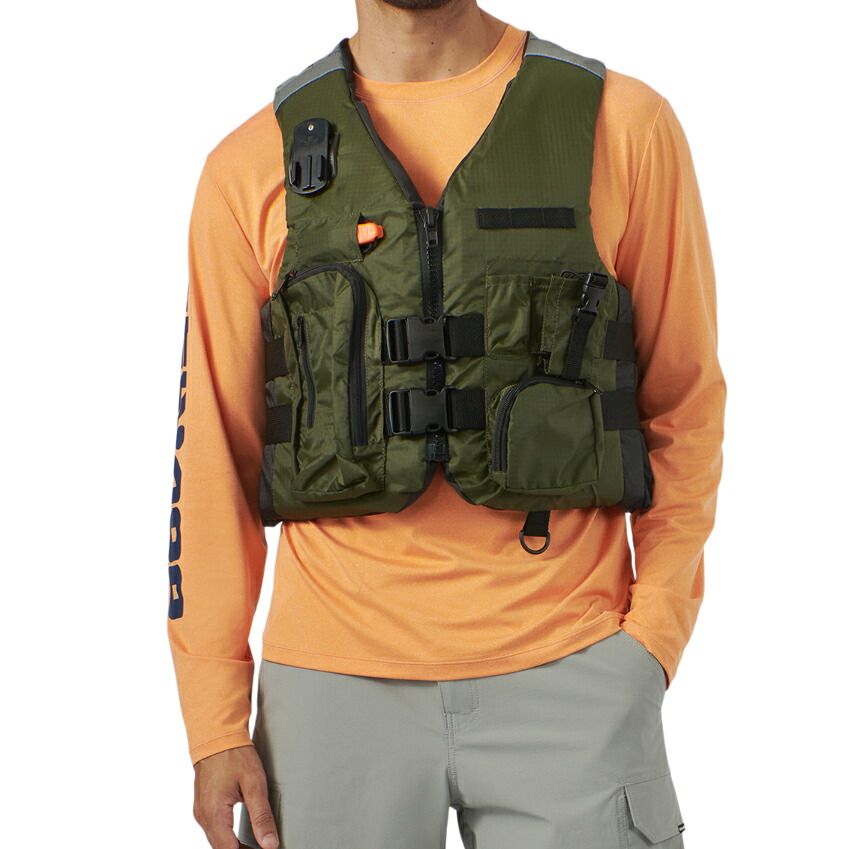 SEA-DOO（シードゥ）ライフジャケット ナイロン（ユニセックス）Explorer PFD（グリーン）＃285996 JCI認定（PWC）