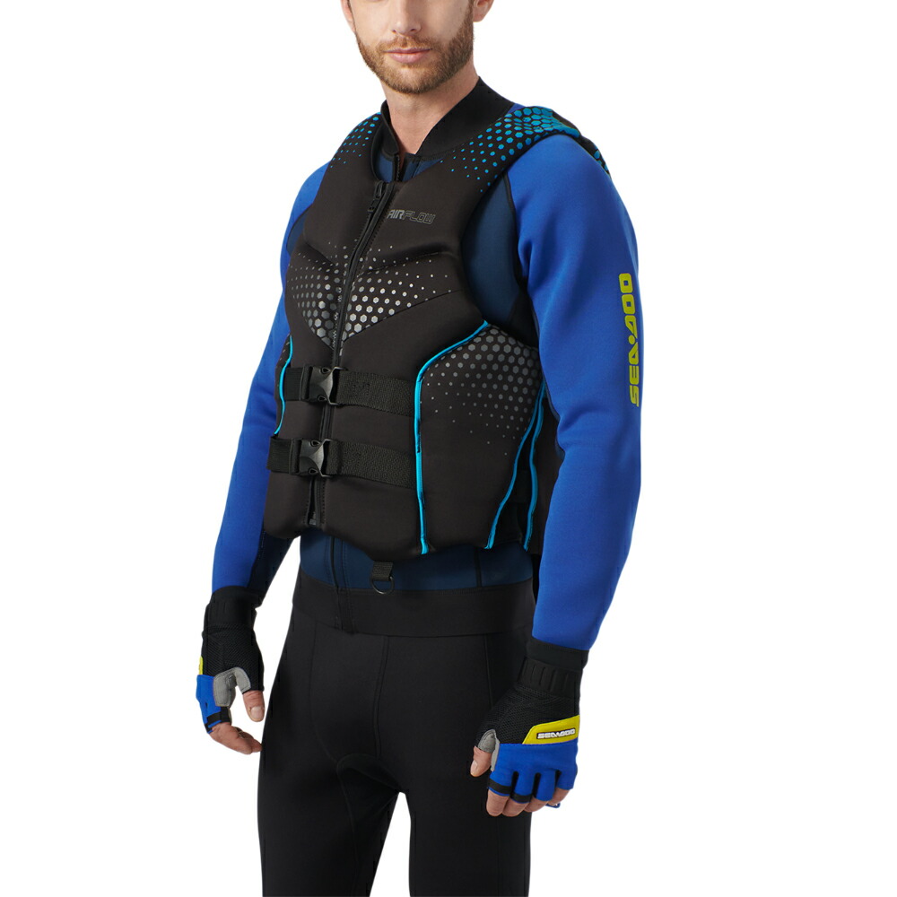 SEA-DOO（シードゥ）耐用年数上衣 ネオプレン（ユニ一発やる）Airflow PFD 黒いこと（一点）＃285998 JCIお墨付き（PWC） スポーツ・アウトドア-ボート-その他