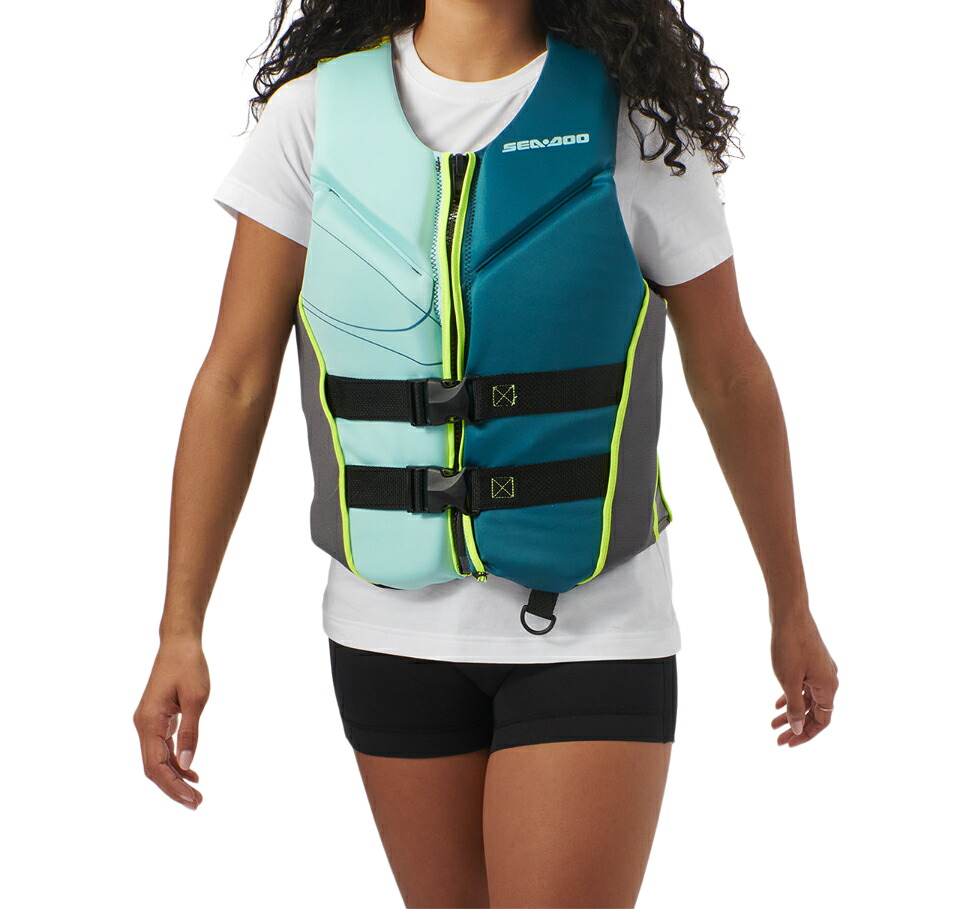 SEA-DOO(シードゥ)ライフジャケット ネオプレン(ユニセックス)Freedom Stream PFD(ターコイズ)#287001 JCI認定(PWC)