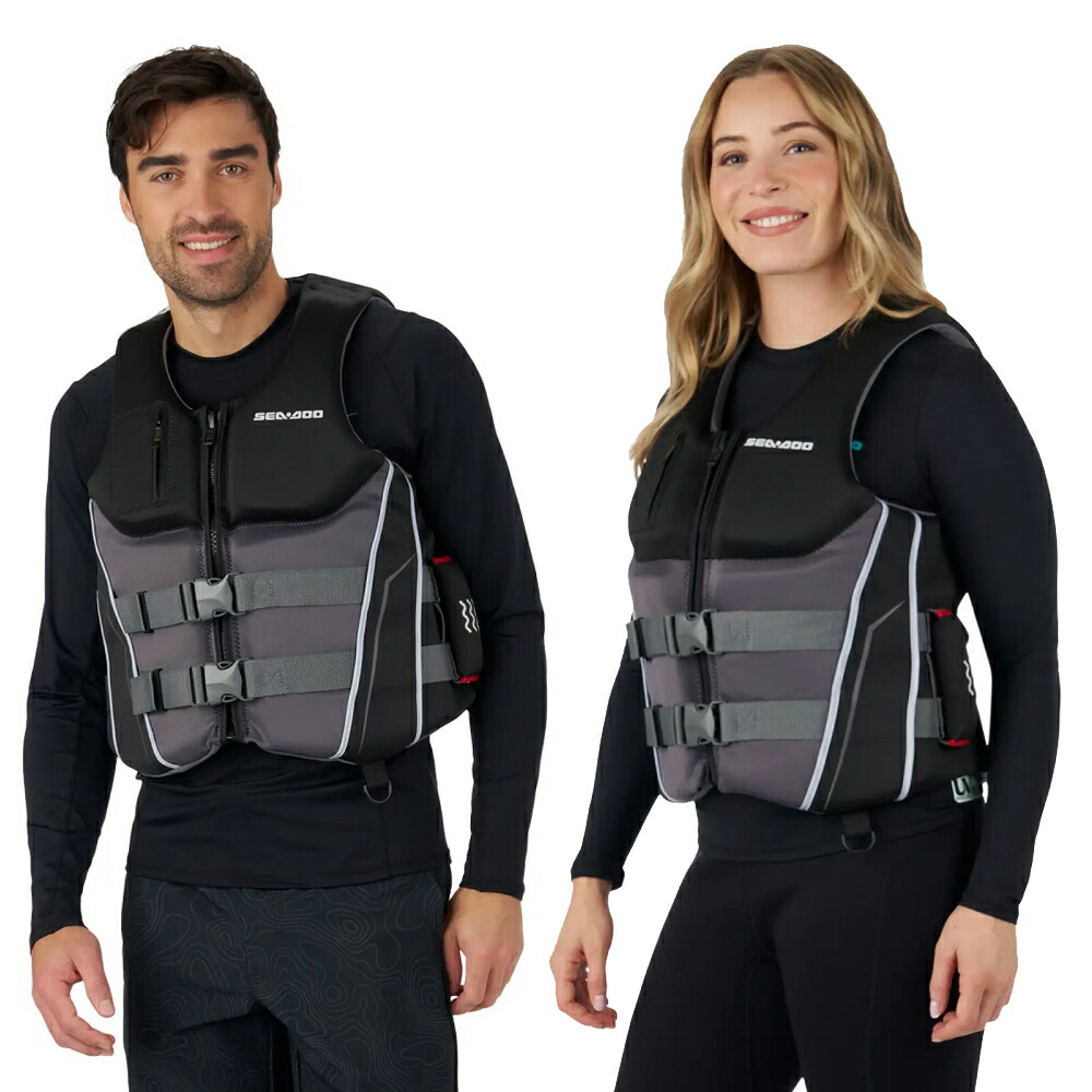 SEA-DOO（シードゥ）ライフジャケット ネオプレン（ユニセックス）Wave Grip PFD（ブラック）＃287029 JCI認定（PWC）