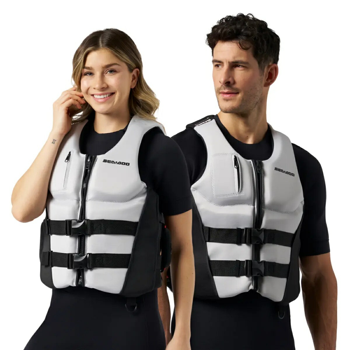 SEA-DOO（シードゥ）生存期間上衣  ネオプレン（ユニ一発やる）Wave Grip PFD（しろがね色）＃960009 *JCI御墨付き型（PWC）