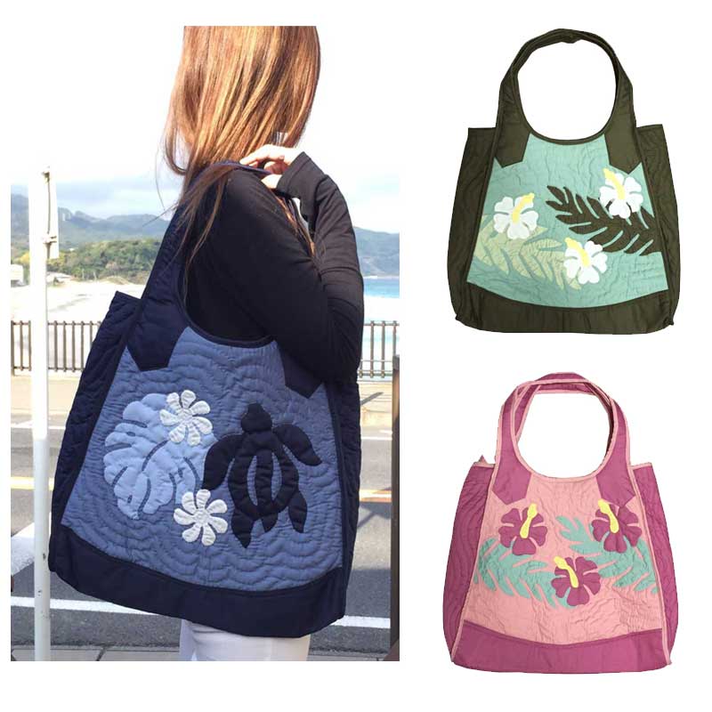 Shirahama Mariner Hawaiian Quilt Punching Bag And It Is A Nice Favor Hawaii Hawaiian Quilt Goos Arrive Cute Motif Bag Spread Toward The Bottom Line Side Diffely To Tuck Inside