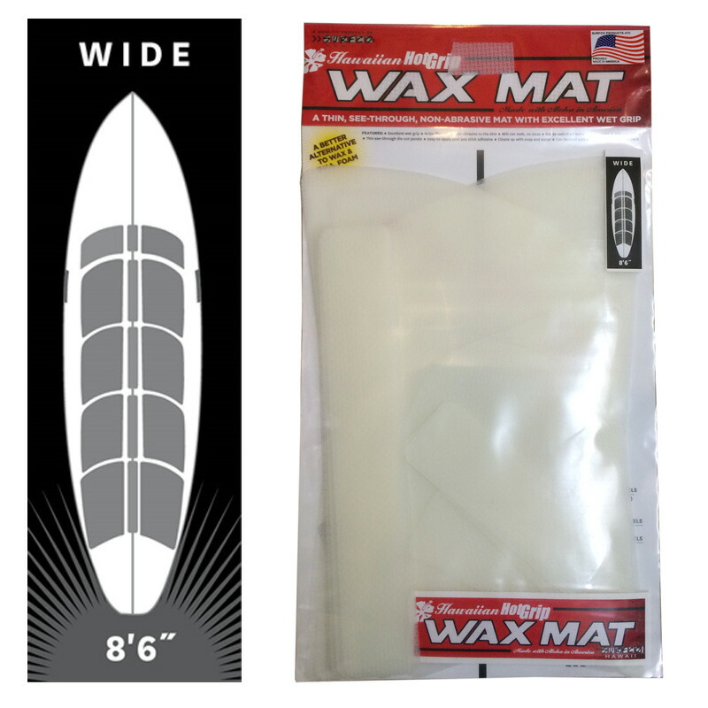 【マラソン ポイント 最大 32倍】 SURFCO HAWAII WAX MATS WM-8'6WIDE サーフィン用デッキパッチ パッド 滑り止め｜伊豆下田海の目の前 白浜マリーナ 15,015円