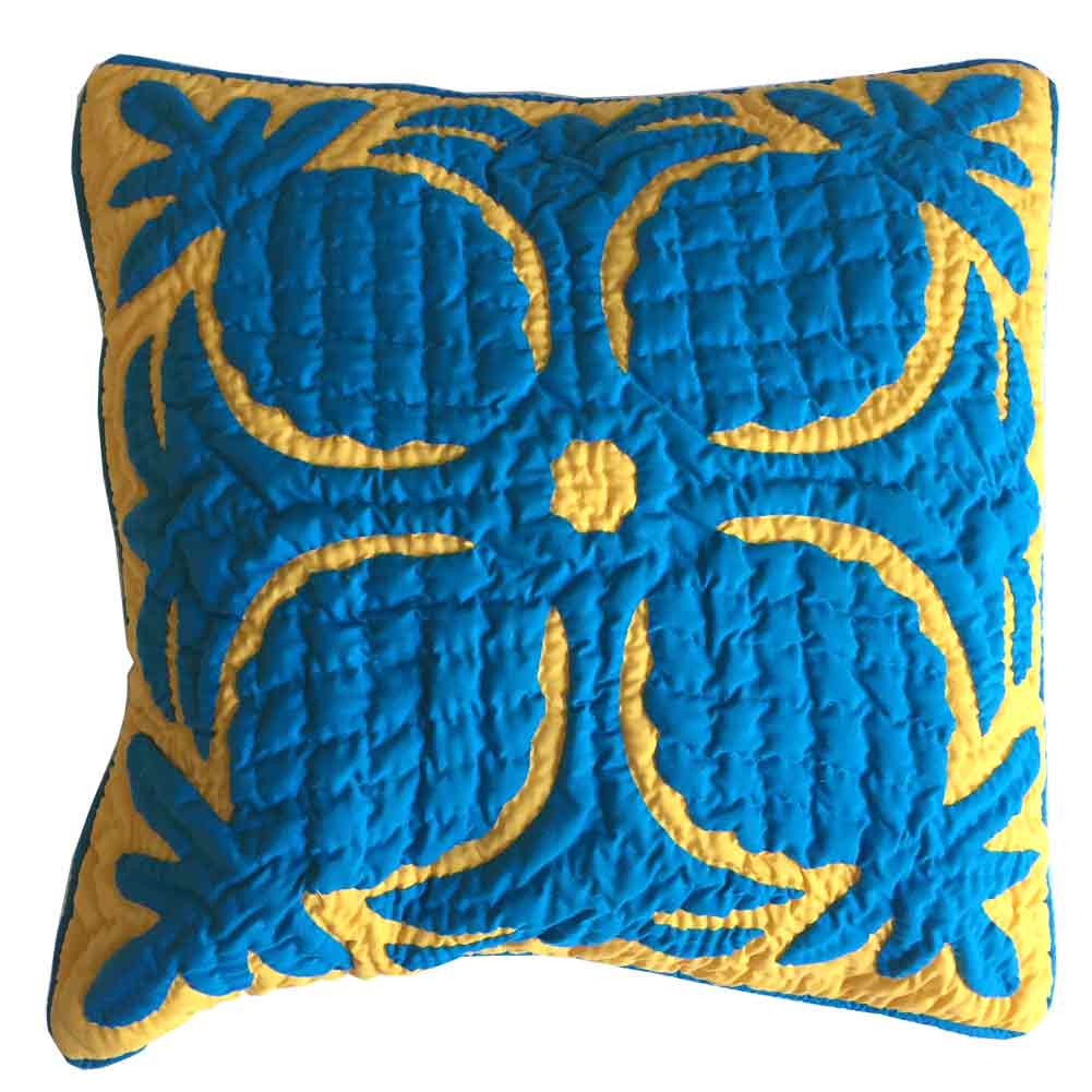 Shirahama Mariner Cushion Cover Pineapple Pattern Hawaiian Quilt
