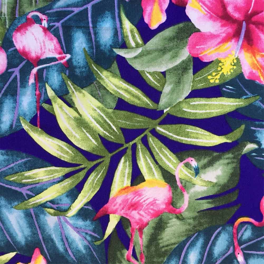 7 18 月 ハワイアン生地 限定クーポン有 パープル柄 シダ ハイビスカス フラミンゴ 3本ゴム はp最大18倍 パウスカートシングル大人用 モンステラ