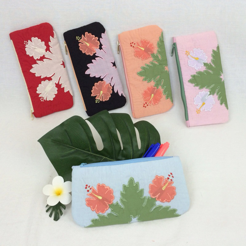 楽天市場】ハワイアンキルト ハイビスカス ポーチ 小物入れ ペンケース