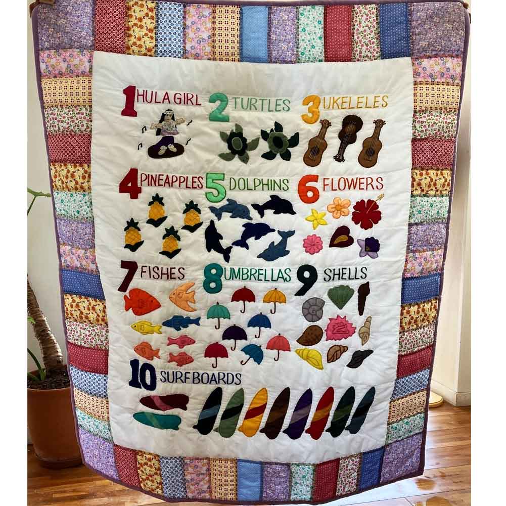 楽天市場】ハワイアンキルト ベビーキルト ベビーブランケット【送料