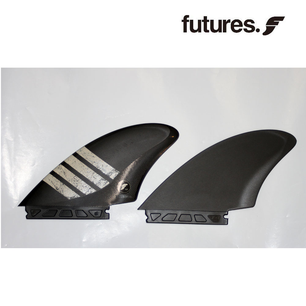 【20日 全商品 ポイント 2倍】 FUTURES FINS ALPHA FK2 CARBON TAN TWIN KEEL ツインキール エフケー2 モデル フューチャーフィン レトロボード用 ショートボード用 エフケーツー フューチャーズ TWIN FIN 2フィン 2枚セット 黒 ブラック futures.
