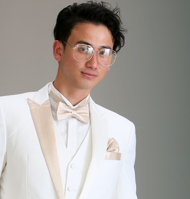 良好品】 タキシード レンタル5点セット 往復送料込 着丈ショートロングタキシード ノータックパンツ 結婚式新郎用 二次会 演奏 各種パーティーに  レンタルタキシード MU-405-5