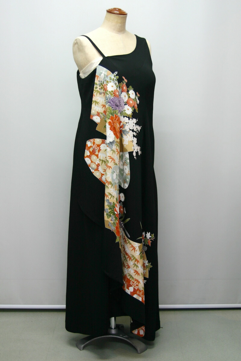 楽天市場 一点物の正絹留袖ドレス 留袖ドレス 留袖 着物リメイクドレス 和ドレス 結婚式 参列 母親 親族 フォーマルドレス ワンピース 正絹 絹 日本製 送料無料 9号 Mariposa マリポーサ 和雑貨