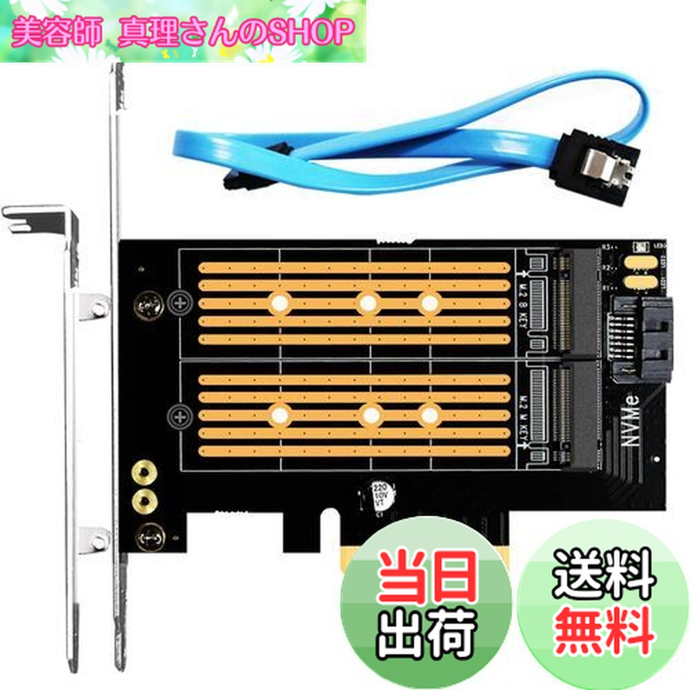 楽天市場】GLOTRENDS デュアル M.2 PCIe NVMe変換アダプター、2 x M.2