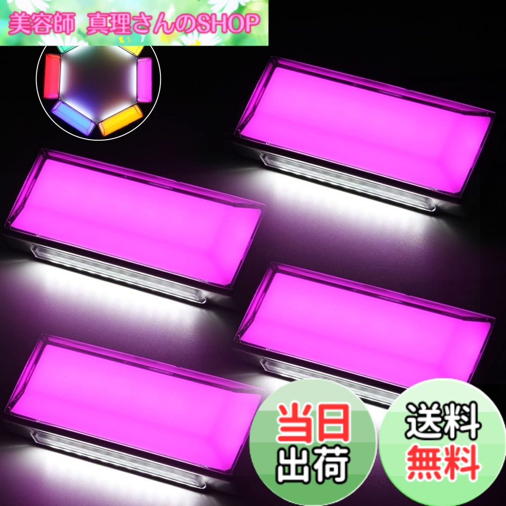 【送料無料】LED サイドマーカー 路肩灯機能付き OPPLIGHT 防水 IP67 DC10V-50V 12V/24Vトラック専用 ピンクパープル(マーカー) ホワイト(路肩灯) 全面発光 無極性 角型 LEDマーカーランプ メッキ付き 色選択可 (4個セット、ピンクパープル)