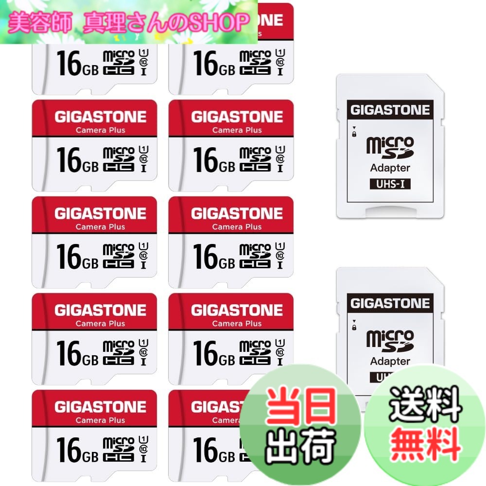 【貨物輸送無料】【5年】GIGASTONE マイクロsd歌留多 16GB 盛りだくさん固定ディスク 10個仕掛ける Camera Plus microSDHC UHS-I U1 C10 85MB/s Full 固定ディスク 画像 SDアダプタ2枚付き添い人