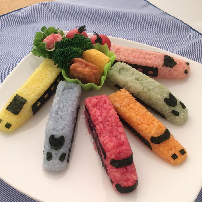 楽天市場 キャラ弁 お弁当型抜き 切り抜き型 お弁当グッズ アーネスト 電車おにぎり Market Basket