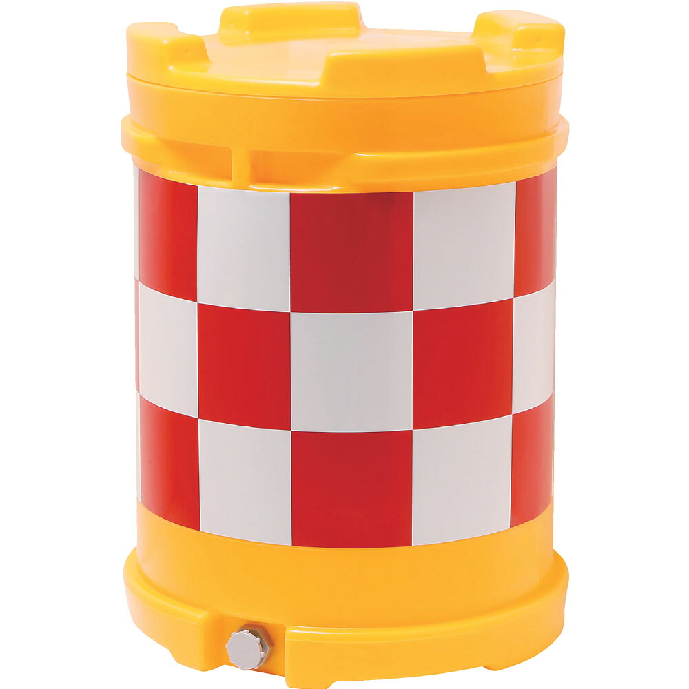 座布団膜鳴楽器 バリヤードラム  赤/白（照りかえす）20L水袋5枚付 【車への忠告の言葉掻き立てるに】