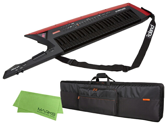 Roland ローランド AX-EDGE-B + 専用キャリングケース CB-BAX + マークスミュージックオリジナルクロス セット　ショルダーキーボード