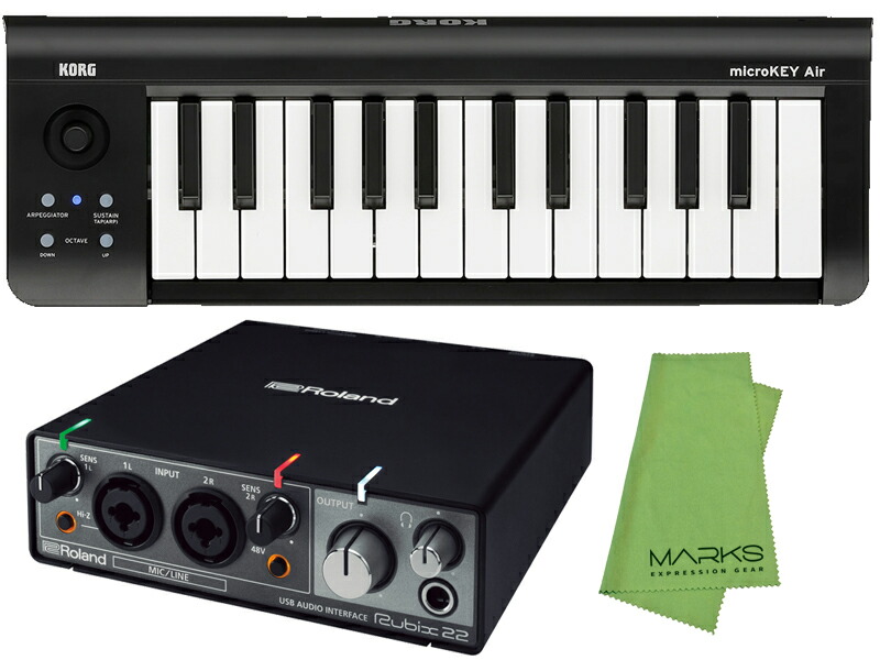 【先着限定最大12.5%OFFクーポン 7/18~】Roland ローランド Rubix22 + KORG microKEY2-25AIR セット オーディオインターフェイス|マークスミュージック店
