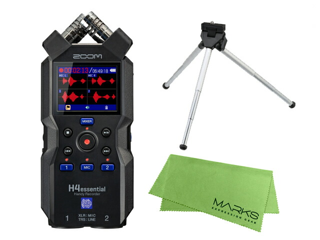楽天市場】ZOOM H4essential + APH-4e + ミニ三脚 + マークス