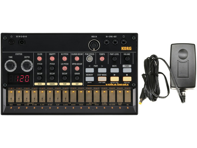 【新品】KORG KR mini リズムマシン　本体と純正アダプター 楽天市場】KORG KR mini [KR-MINI] + 純正ACアダプター KA350