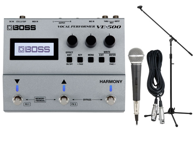 【先着限定最大12.5%OFFクーポン 7/18~】BOSS ボス VE-500 マイク + スタンド セット ボーカルエフェクター|マークスミュージック店