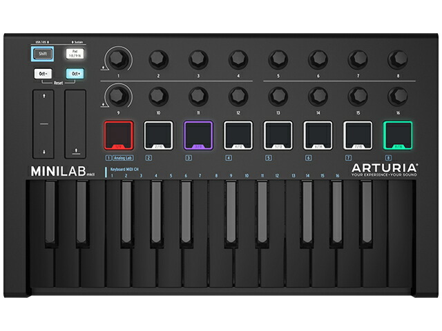 楽天市場】Arturia MiniLab MkII DEEP BLACK（アウトレット品）【送料