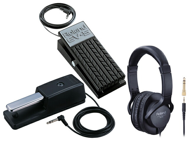 Roland ローランド DP-10 + EV-5 + RH-5 セット　ダンパーペダル／エクスプレッションペダル／モニターヘッドホン