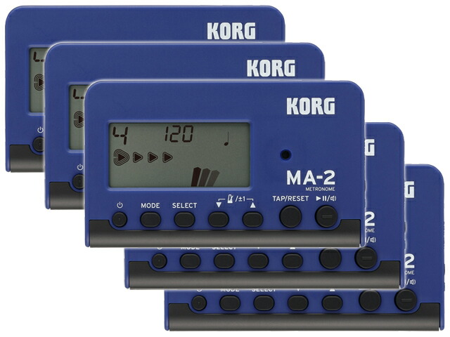 【まとめ買い】KORG コルグ MA-2 ブルー＆ブラック MA-2-BLBK ５個セット　メトロノーム