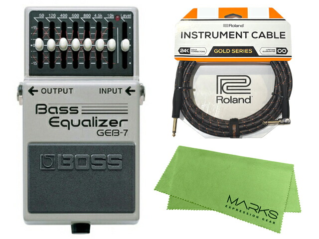 楽天市場】BOSS ボス Bass Equalizer GEB-7 + Roland ケーブル セット