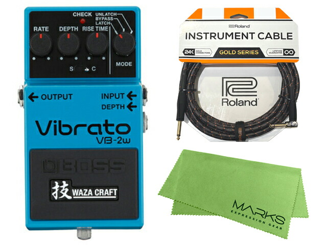 【先着限定最大12.5%OFFクーポン 7/18～】BOSS ボス VB-2W(J) made in JAPANモデル + Roland ケーブル セット［マークス・オリジナルクロス付］　エフェクター｜マークスミュージック店