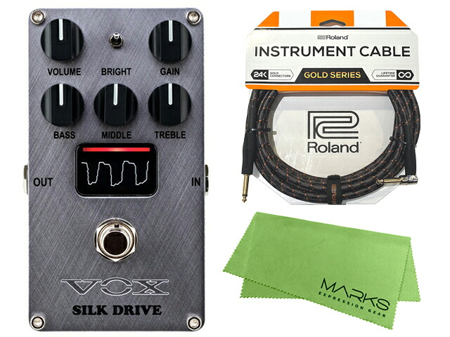 【先着限定最大12.5%OFFクーポン 7/18～】VOX ヴォックス SILK DRIVE [VE-SD] + Roland ケーブル セット　真空管アンプ／エフェクター｜マークスミュージック店