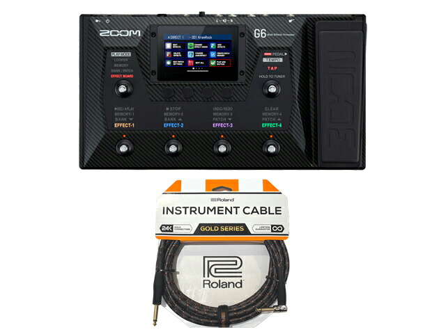ZOOM ズーム G6 + Rolandケーブル セット　エフェクター 28,105円