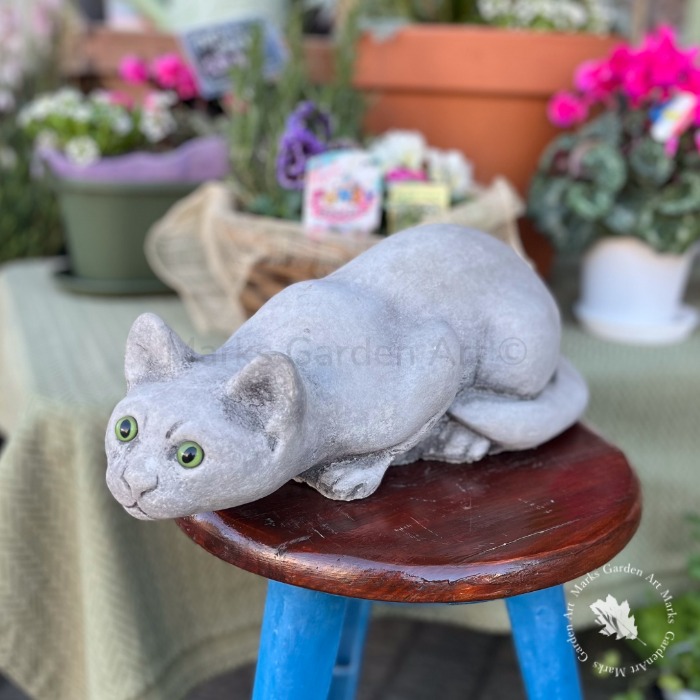 楽天市場】【送料無料】【新商品】御影石の猫【1】【目開き】【ネコの