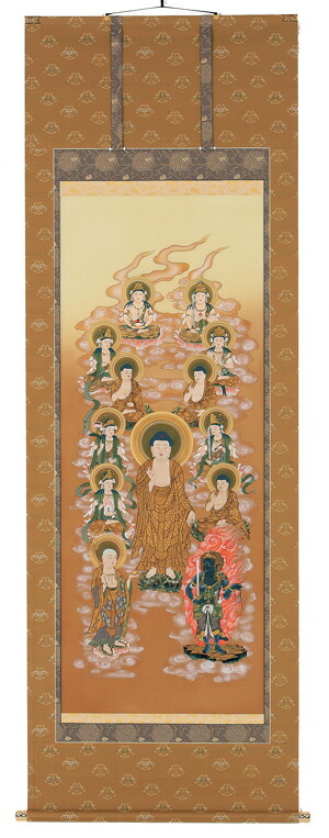 楽天市場】掛け軸 掛軸 阿弥陀如来 阿弥陀三尊佛(高畠 周峰)送料無料