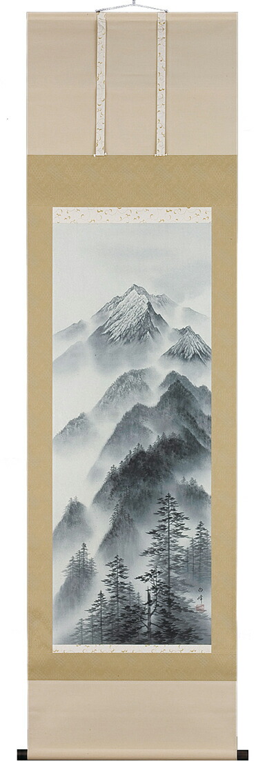 楽天市場】掛け軸／掛軸 水墨山水（野村英仙）【送料無料】【代引き