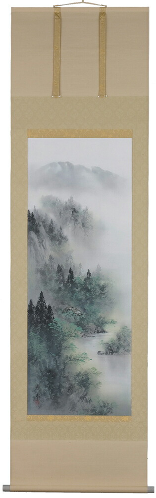 楽天市場】掛け軸／掛軸 彩色山水（今村景元）【送料無料】【代引き