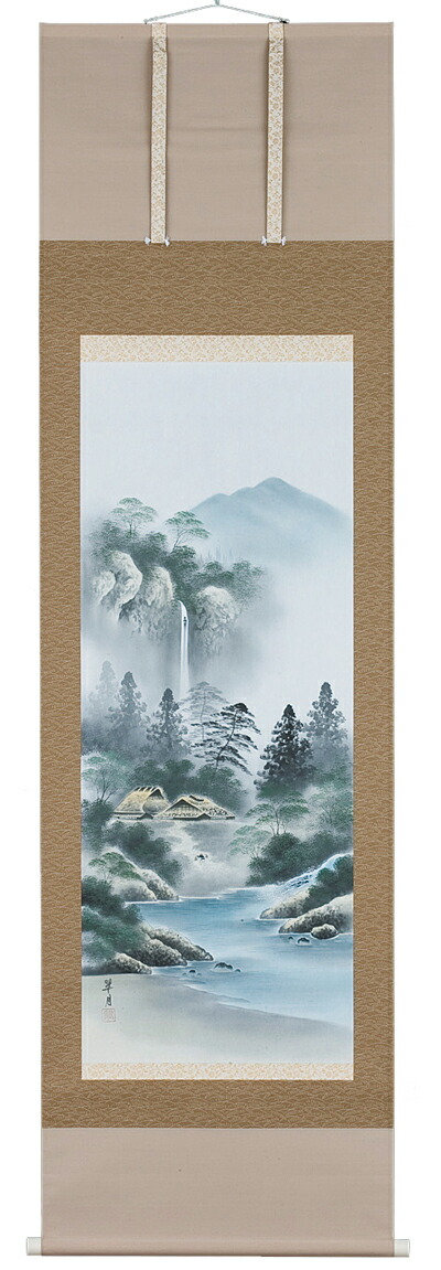 楽天市場】掛け軸／掛軸 彩色山水（今村景元）【送料無料】【代引き