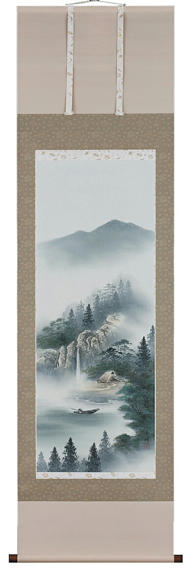 楽天市場】掛け軸 秋草 (小栗春峰) （掛軸小物なし) 送料無料
