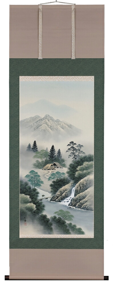 楽天市場】掛け軸／掛軸 彩色山水（今村景元）【送料無料】【代引き