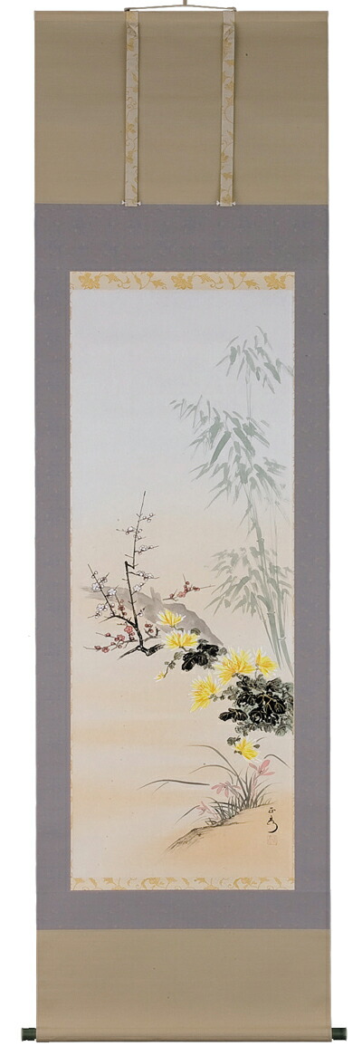 楽天市場】掛け軸／掛軸 彩色山水（今村景元）【送料無料】【代引き