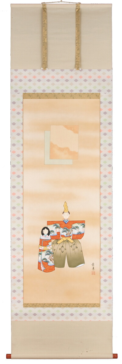 春夏新作 掛け軸 掛軸 立雛 佐藤景月 rutanternate.kemenkumham.go.id