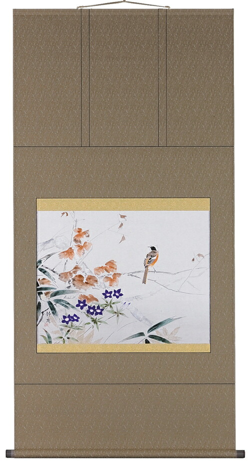 楽天市場】掛け軸／掛軸 虫の行列（塚下静庵）【送料無料】【代引き