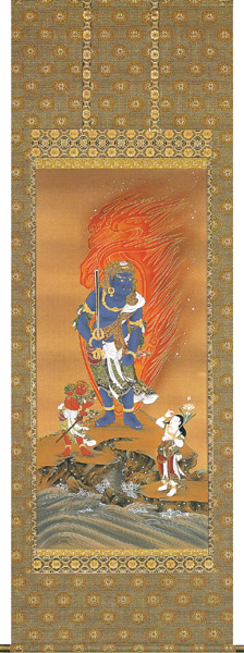 ✨門外不出不動明王掛軸✨ 楽天市場】掛け軸 掛軸（かけじく）不動明王（中村 永湖）[尺八立]全国